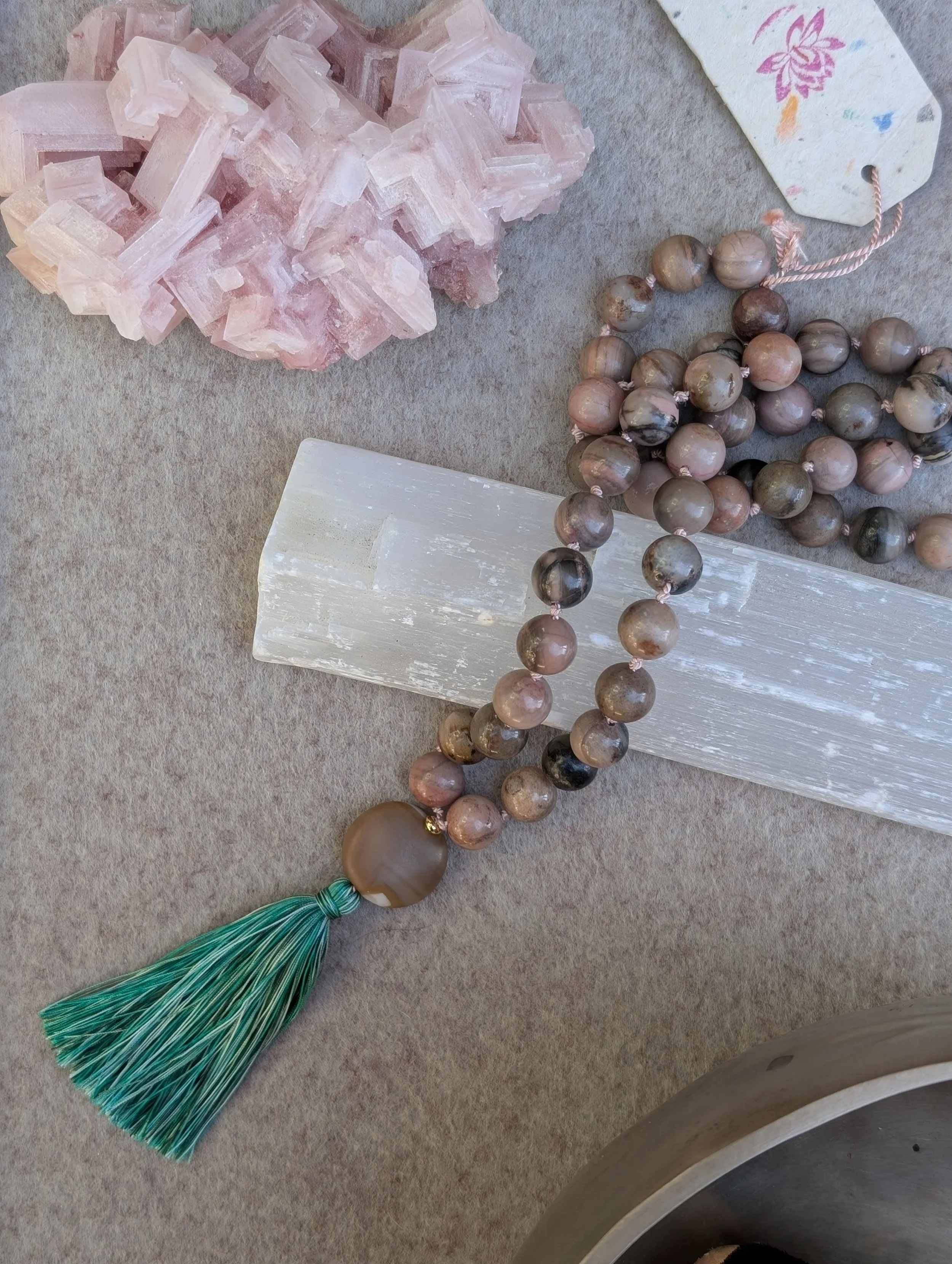 Rhodonite + Earth-Tone Agate