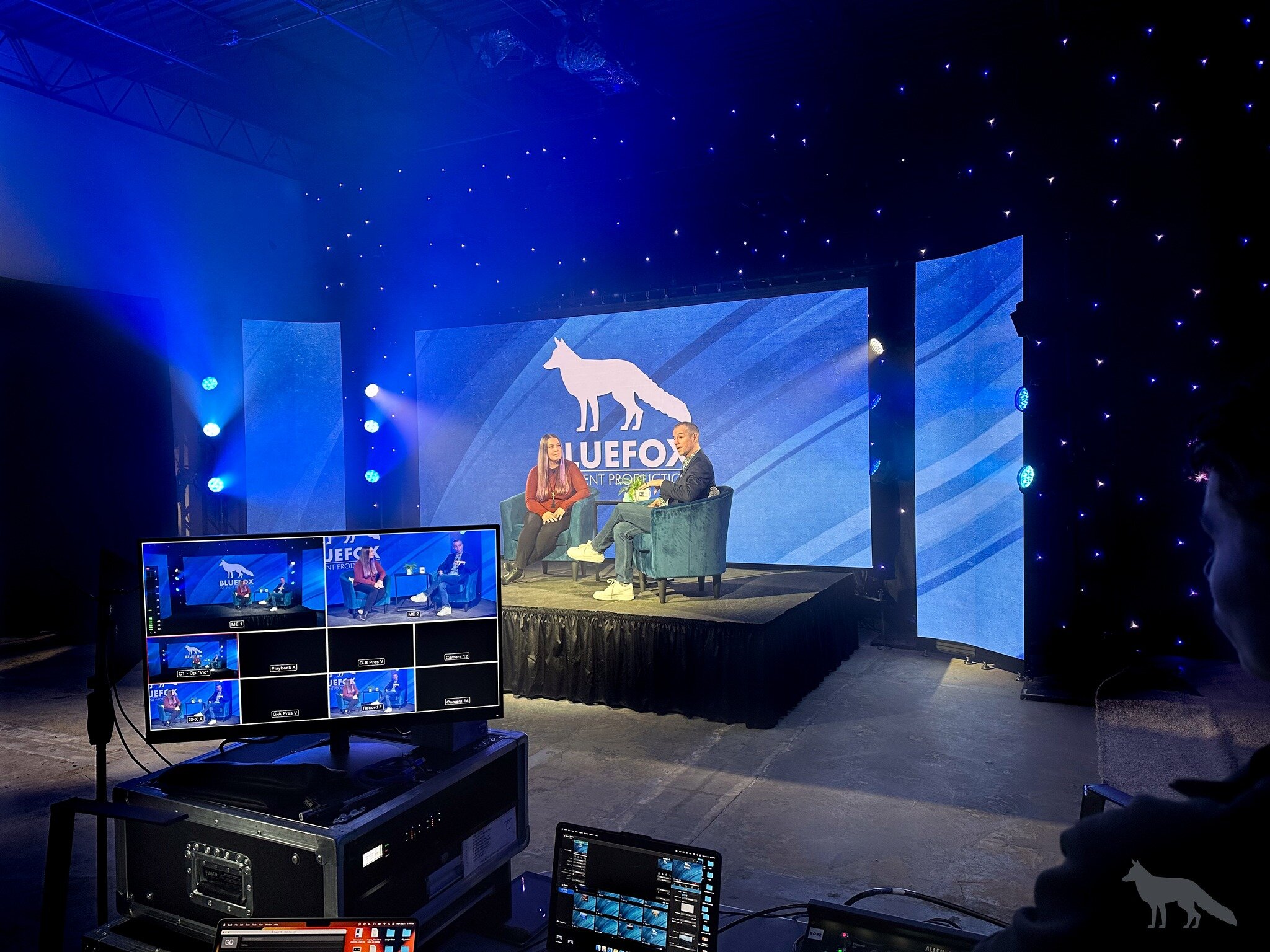 Here&rsquo;s a snap of our set from our live-stream hybrid meeting with our fantastic event partners today. Collaborating and working as a team makes our events truly special, and we can't wait to deliver amazing experiences for our clients in 2024. 