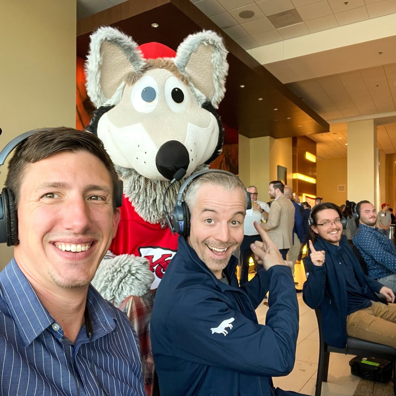 Did you know KC Wolf moonlights as an AV tech? 
What an eventful day at Arrowhead Stadium in the J. Riege North Club!

  #RedFriday  #kcchiefs  #Chiefs  #kcmoevents #avtech #corporateevents