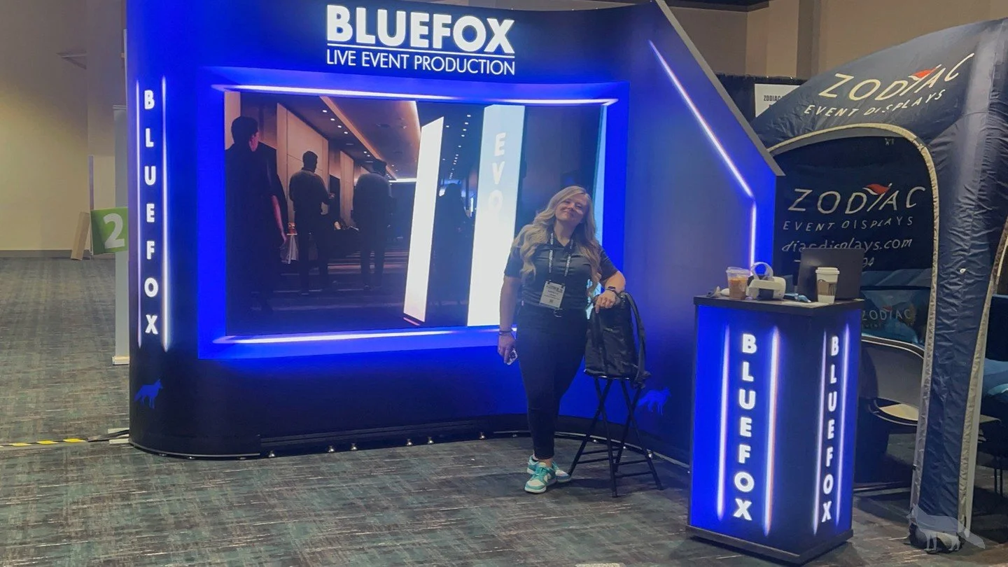 Kyle here wishing Danielle the happiest of Bluefox Work Anniversaries! You might not know that, though she is our Marketing Manager, Danielle has worked in events as a technician and managing event operations and logistics for over a decade. ⁠
⁠
Than