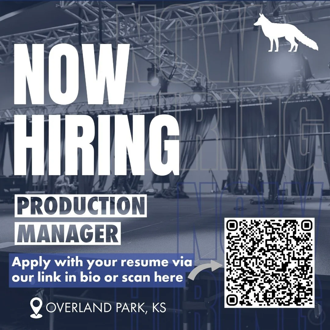 We&rsquo;re hiring a full‑time Production Manager at Bluefox Production. If you enjoy event production and being on show site, check out the job details and apply through the link in our bio.

#Hiring #LiveEvents #EventAV #AudioVisual