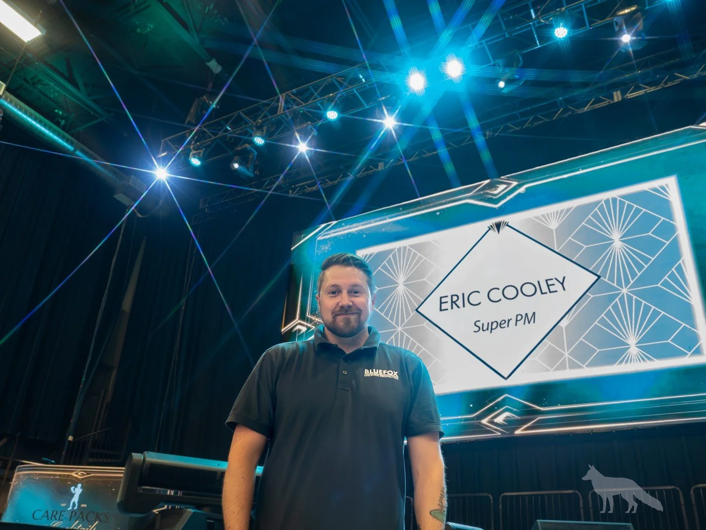 Happy work anniversary to Eric Cooley, our Sr. Production Manager! Eric has been a great addition to the Bluefox crew, he brings a steady presence, strong leadership, and real care to every show. We appreciate what he brings to the team and are excit