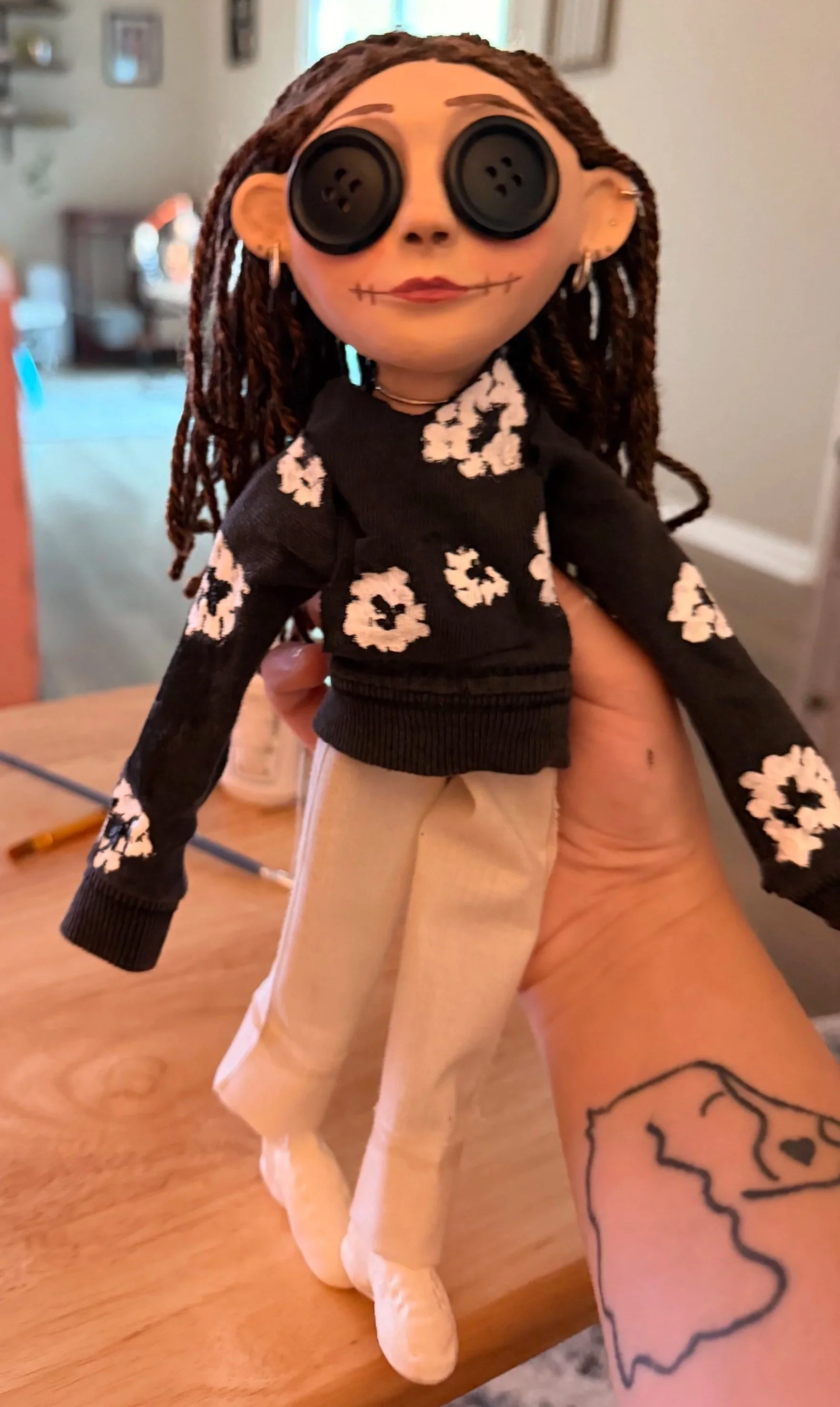 Handmade Doll | Oven Baked Clay + Fabric. 2025
