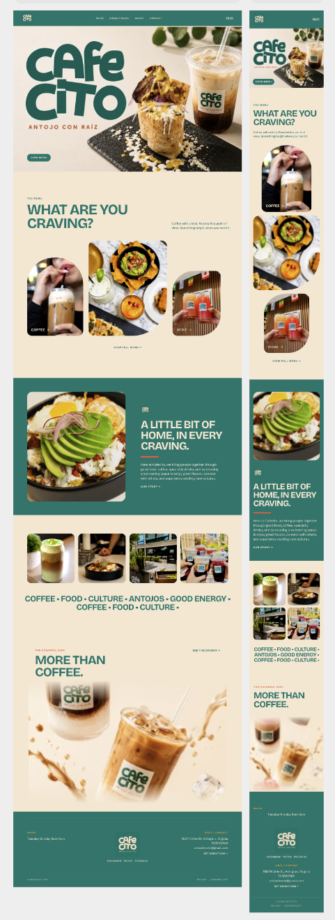 Full Website Layout Desktop & Mobile