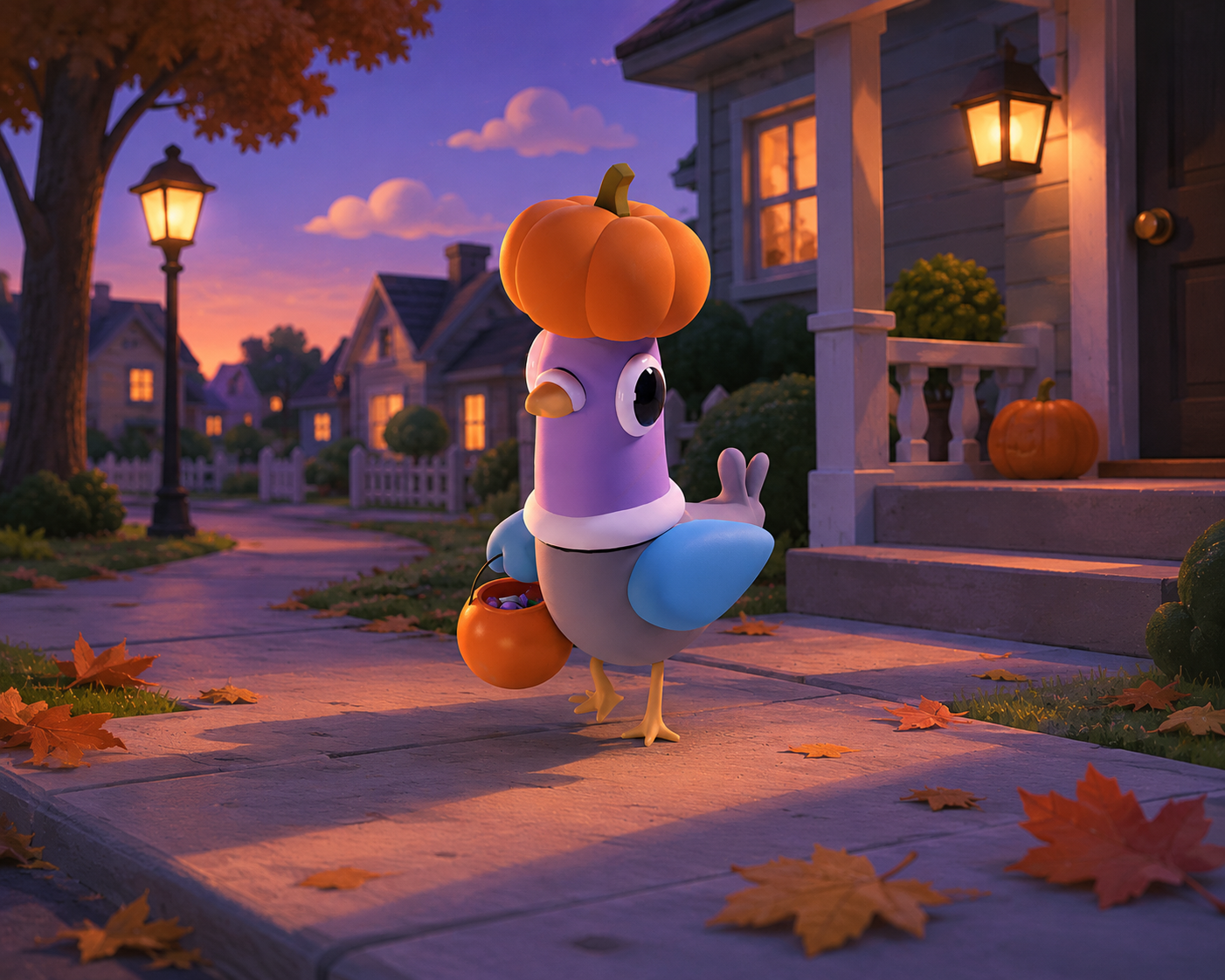 Halloween Pigeon | 3D modeling Maya. 2022