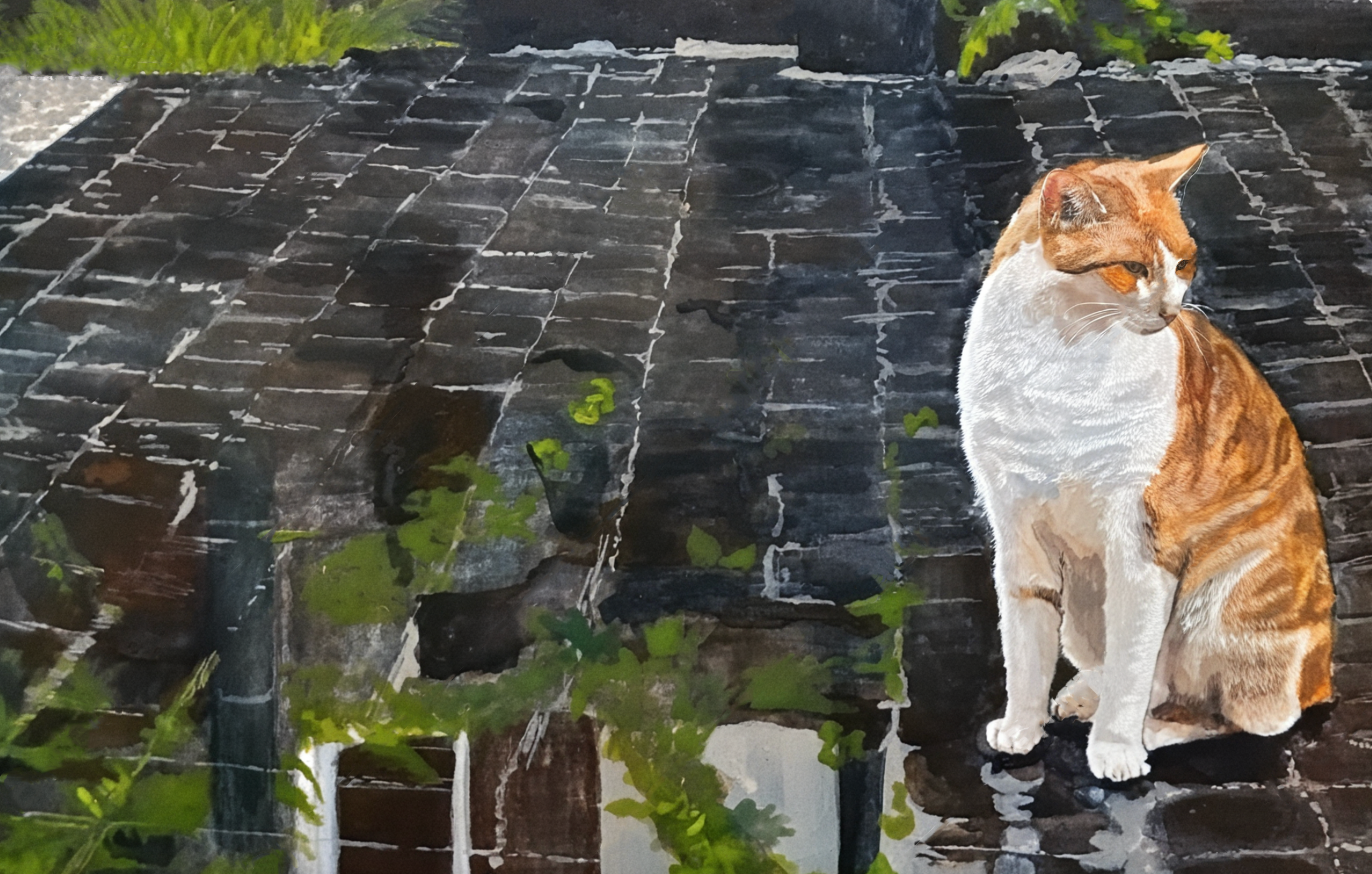 Gatto Romano (Egg Tempera)