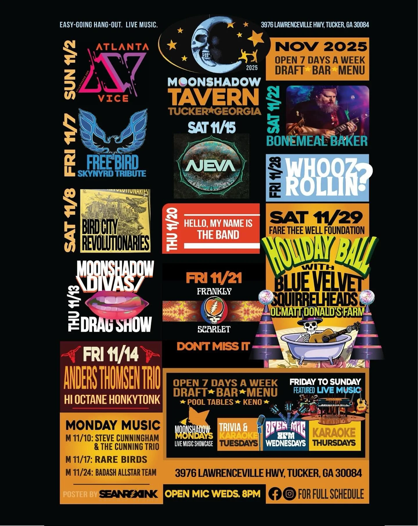 November is another big month. Musical depth and breadth. Come enjoy it with us. #atlmusic #tuckerga