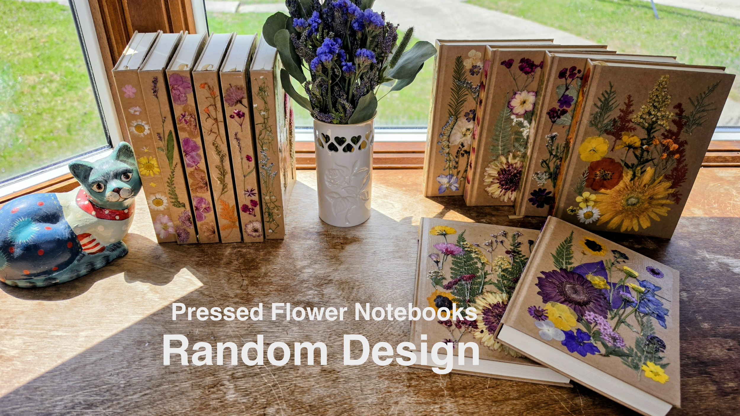 Pressed Flower Notebook -- Randomly Chosen at a Discount
