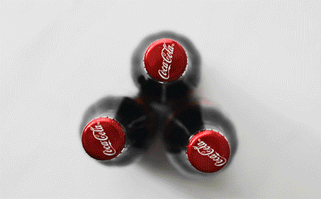 Coca-Cola bottle tops representing consistent brand identity in music libraries.