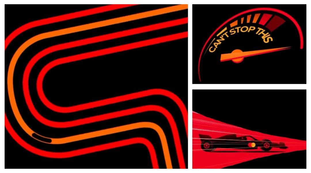 The lyrics video scenes capture