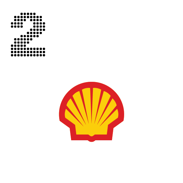 Shell gasoline station logo with red and yellow shell design.