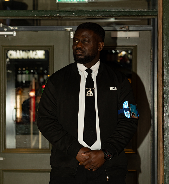 Professional security guard providing door supervision in Nottingham