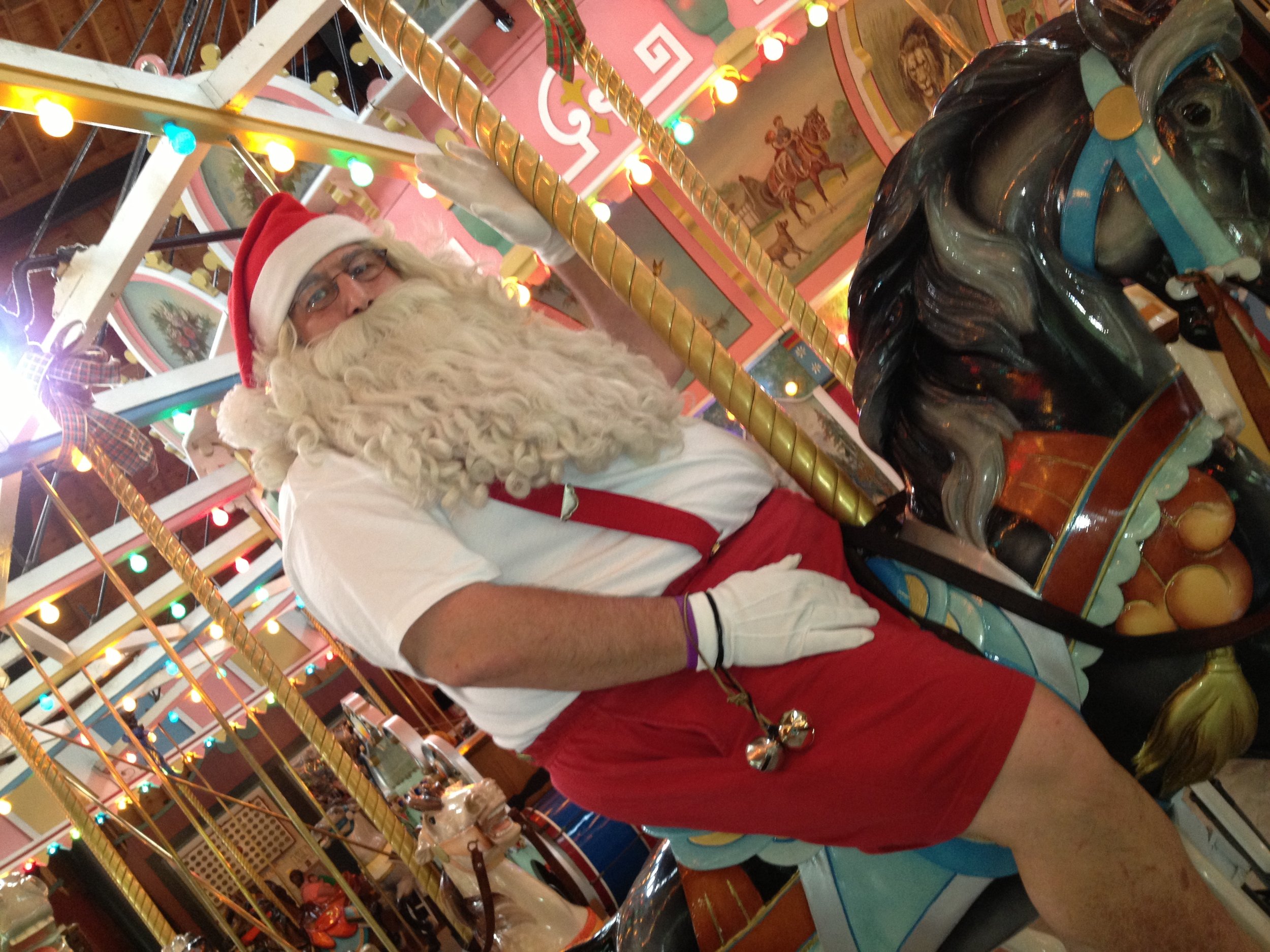 Santa on Merry Go Round