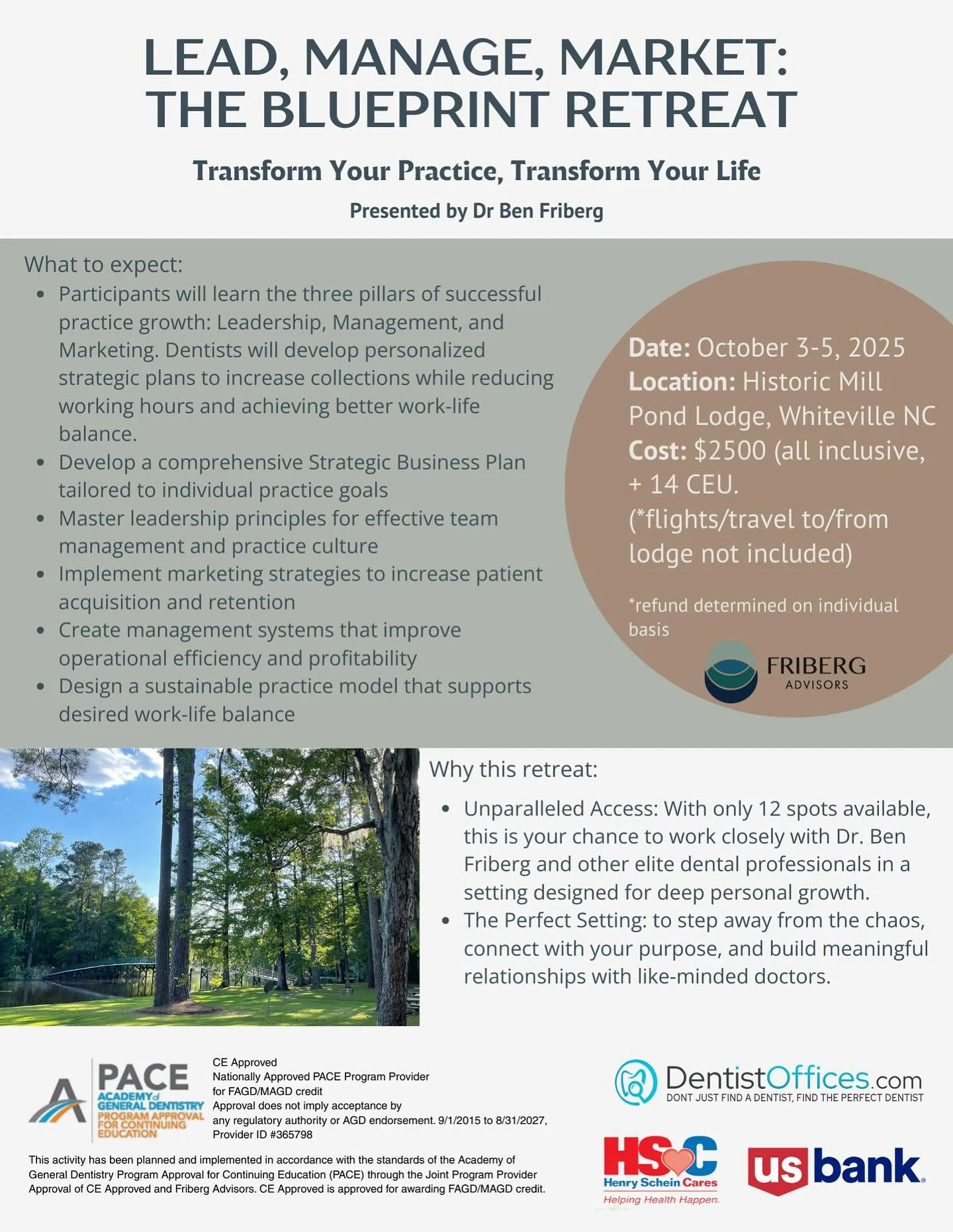 We&rsquo;re just 2 weeks away from our first retreat! If you&rsquo;re a procrastinator, no problem, we still have a few spots left, just sent us a message and we&rsquo;ll get you all squared away. 

Not only do you get 14 CEUs approved by @academyofg