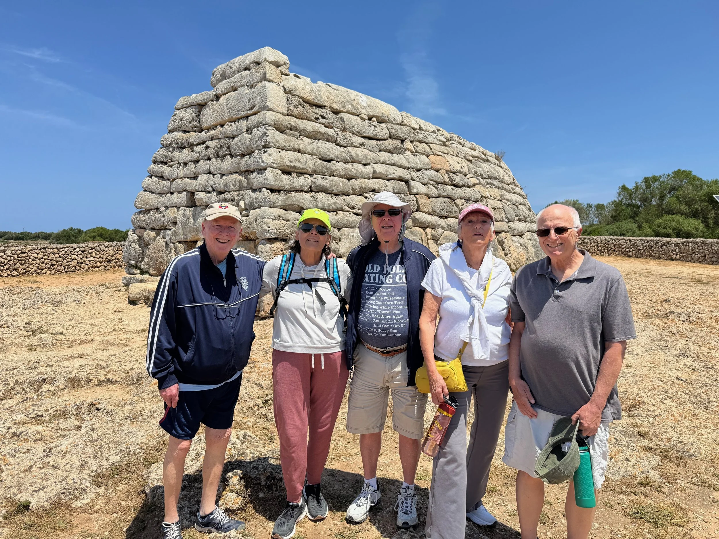 Dave, Hallie, Joe, Mary Ann, and Bob at Naveta des Tudons