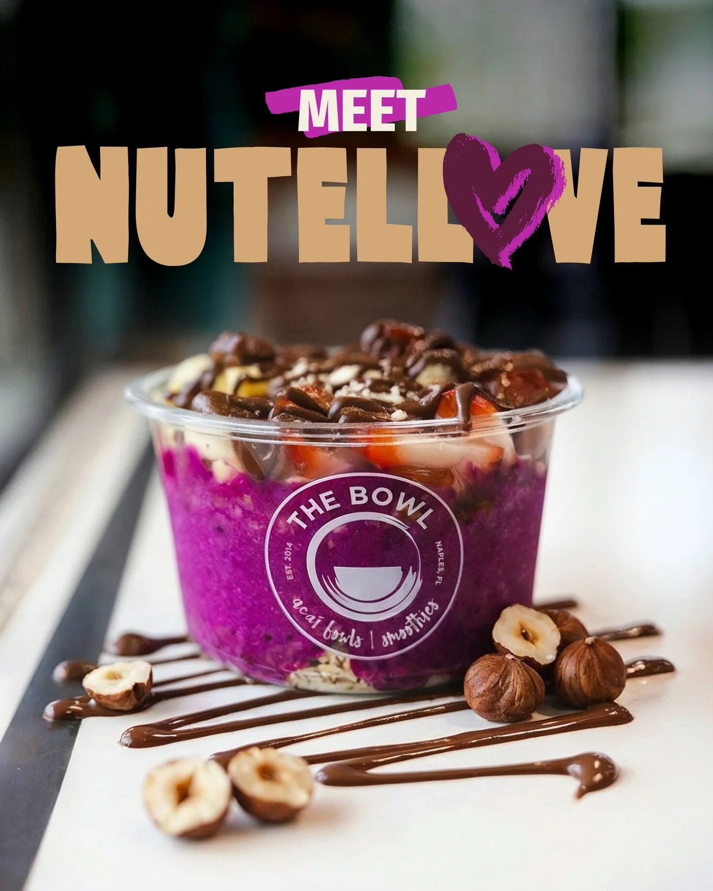 new topping alert 🤎✨
meet nutellove 🍫🌿

It&rsquo;s like classic Nutella BUT BETTER! 🤩
lower sugar, no palm oil, dairy-free AND organic! 🙌

add it to your bowl or your fave smoothie 😍🥄

trust us&hellip; you&rsquo;re gonna want this one 🤍🤤
&he