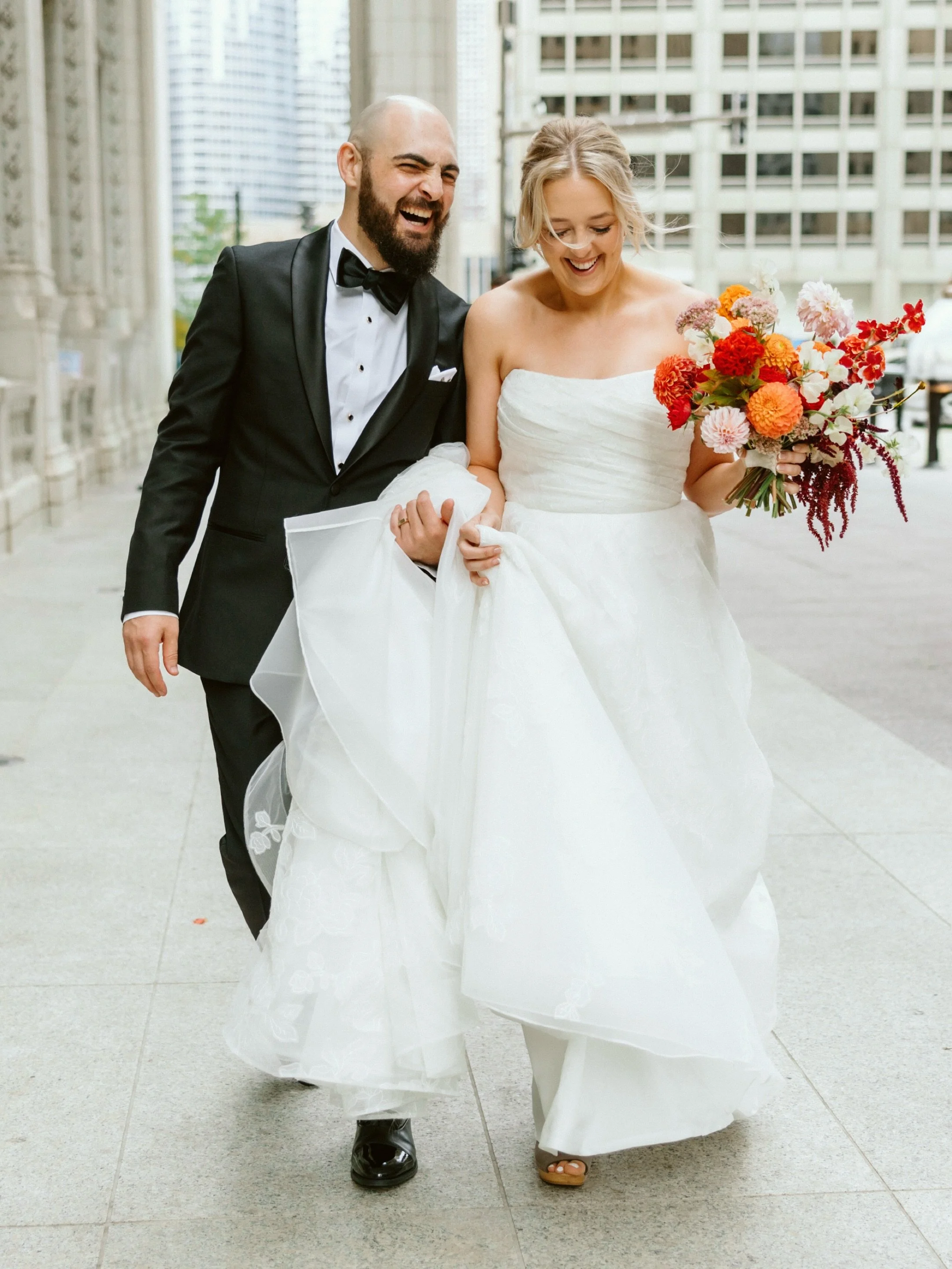 whole lotta love for my Chicago weddings! a venue and date change couldn&rsquo;t stop Katie &amp; Nick from planning a beautiful day with their family and closest friends. I think they were told &lsquo;congrats!&rsquo; by more than 30 strangers walki