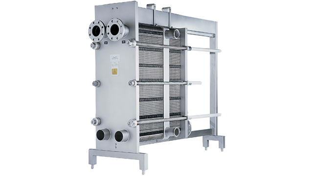 Línea M
Los intercambiadores de calor de placas y bastidor con juntas de la Línea M de Alfa Laval se utilizan para una presión de diseño elevada (>10 bar/145 psi), como en las bebidas carbonatadas.