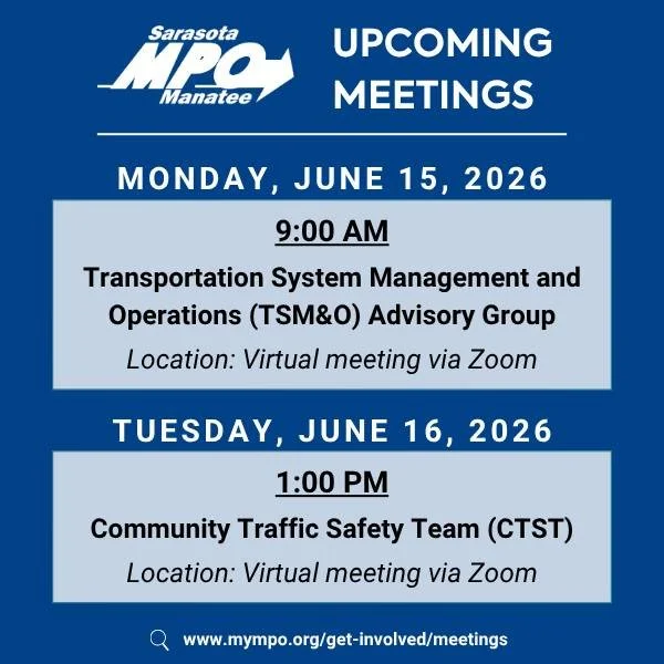 Mark your calendars for these upcoming virtual meetings! 📅⁠ 💻 
⁠
For more information, please visit the meetings page on our website: https://www.mympo.org/get-involved/meetings (Link in bio)
⁠
#TSMO #CTST #PublicMeetings