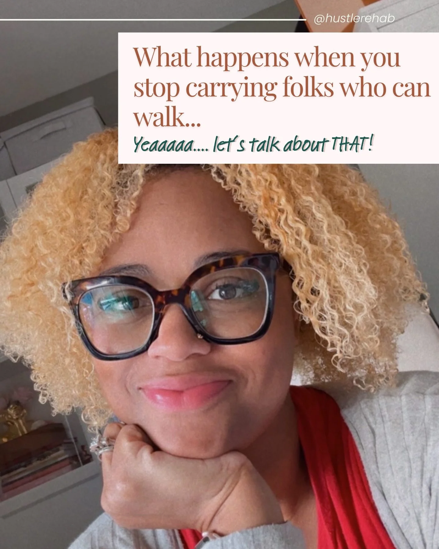 When you stop carrying folks who can absolutely walk on their own?

Life don&rsquo;t just &ldquo;get easier&rdquo;&hellip;it gets QUIETER. Full-body quiet.

You start thinking clearly again. You stop feeling guilty for needing rest. Your nervous syst