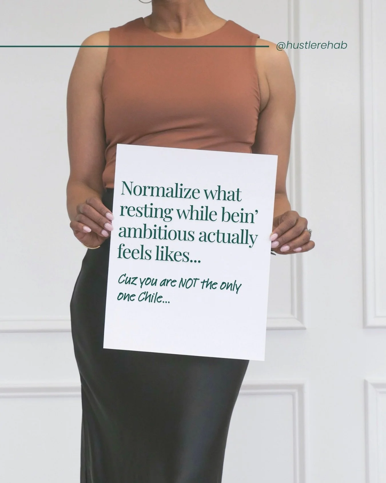 Can we PLZZZ normalize what rest ACTUALLY looks like for us IRL? 😮&zwj;💨

Not the Pinterest version. The real one!

The guilty-the-second-you-sit-down version...
The don&rsquo;t-even-know-what-I-need version...
The waiting-to-earn-it version...

Th