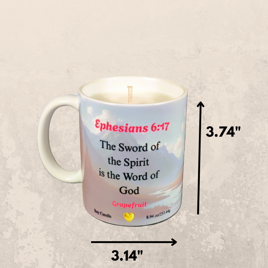 Ephesian 6:17 Soy Mug Candle