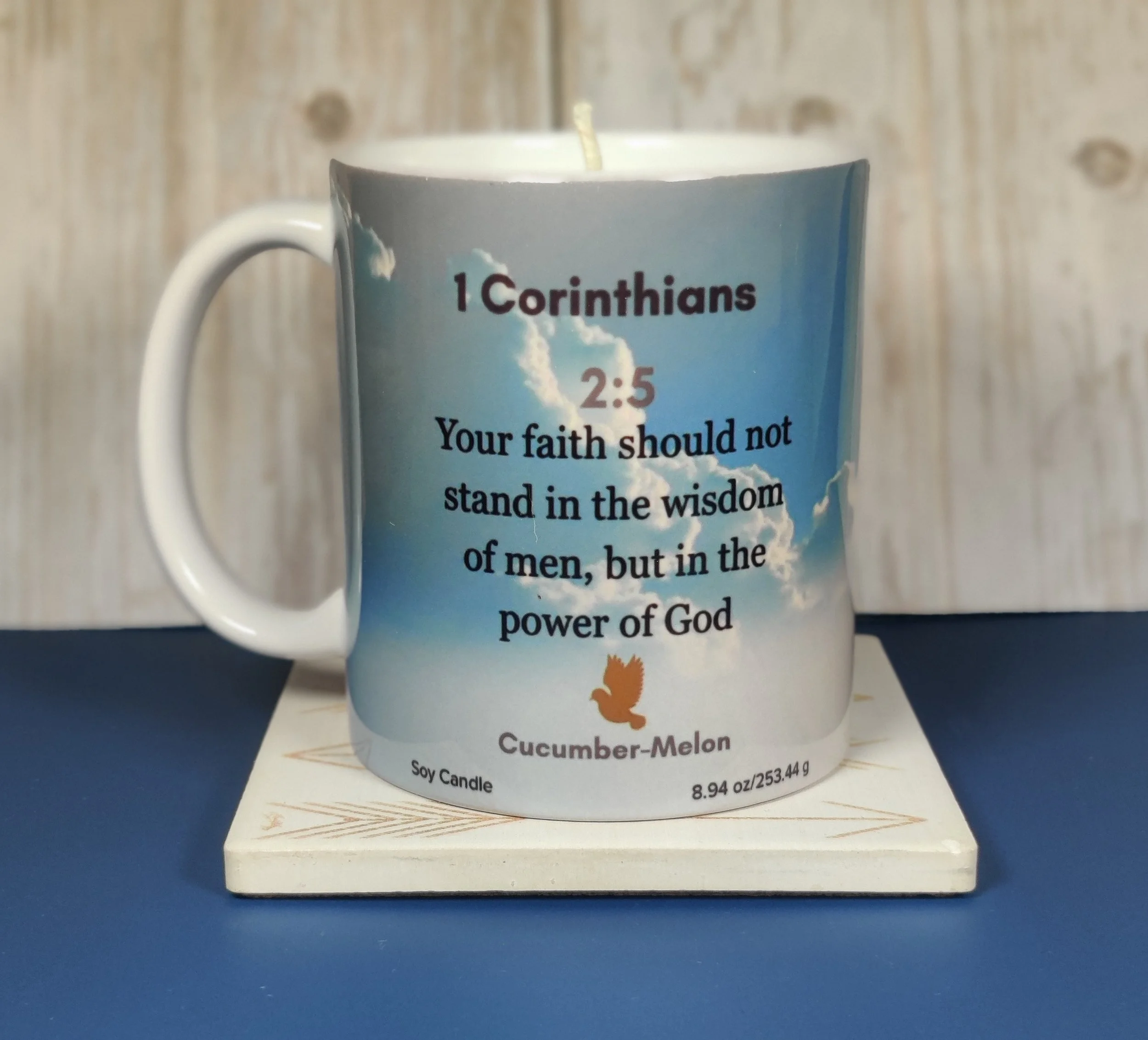 1 Corinthians 2:5 Soy Mug Candle