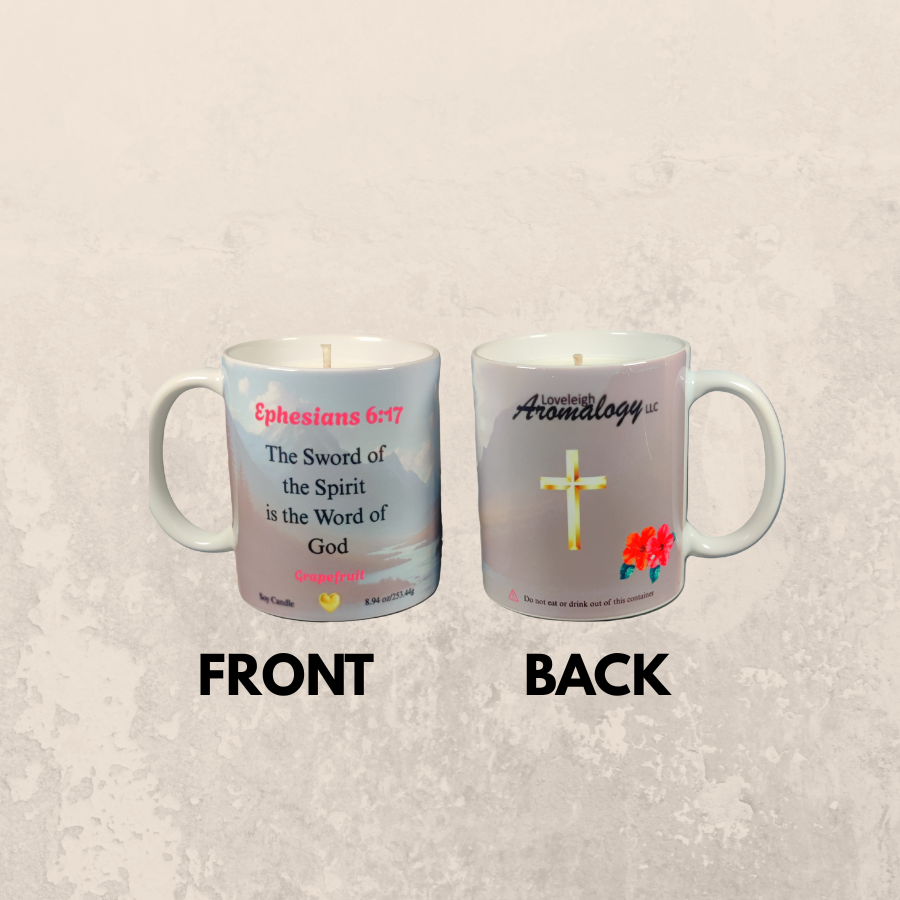 Ephesian 6:17 Mug Candle