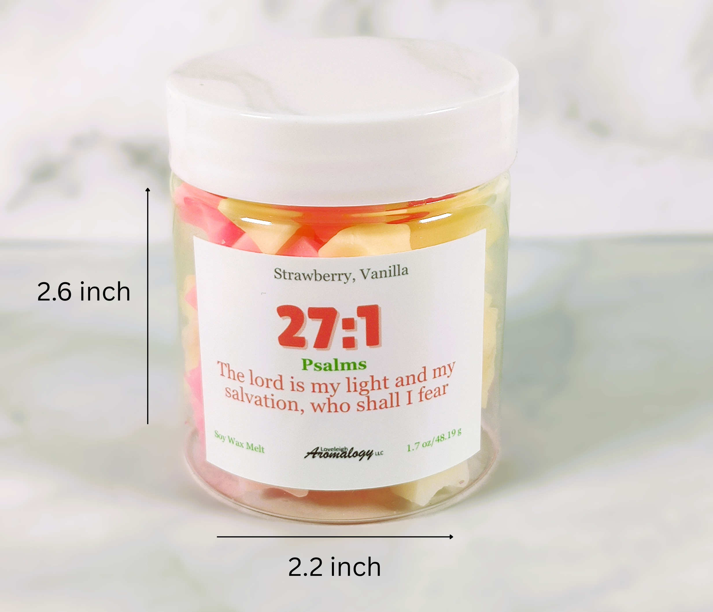 Psalms 27:1 Wax Melts Measurements