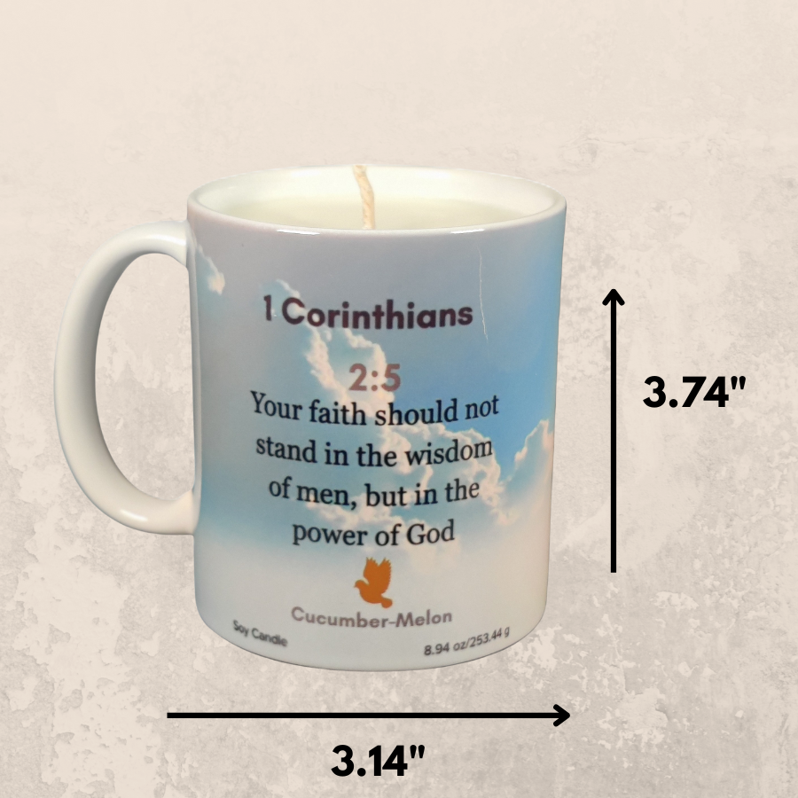 1 Corinthians 2:5 Soy Mug Candle