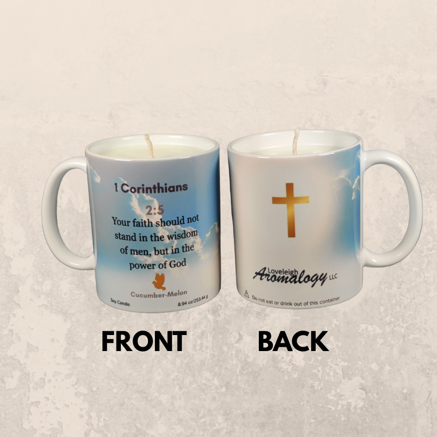 1 Corinthians 2:5 Soy Mug Candle