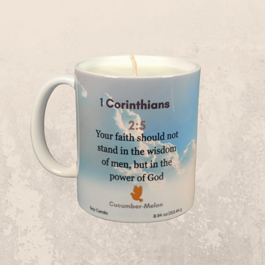 1 Corinthians 2:5 Soy Mug Candle