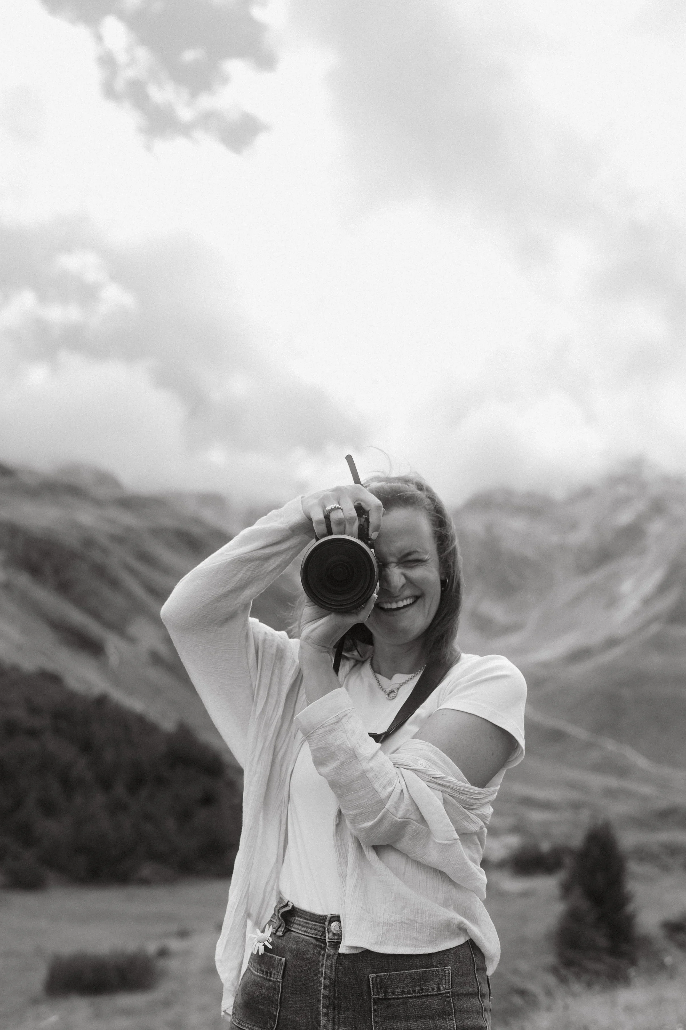 A photographer from Munich photographing mountain landscapes.