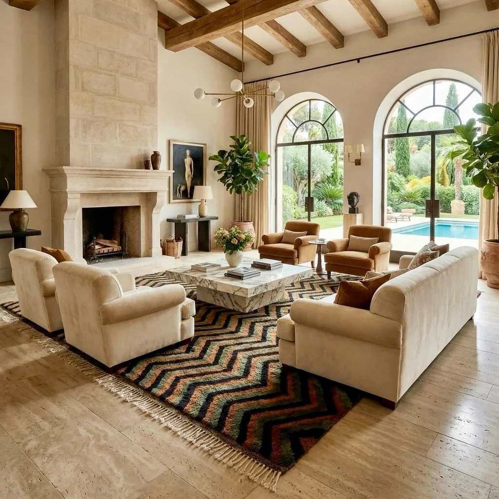 Introducing the Mountain Peak Brown Chevron Wool Moroccan Rug &mdash; part of our newly launched Sojourner Collection. An homage to Sojourner Truth&rsquo;s journey to liberation through New York&rsquo;s Catskill Mountains, this rug&rsquo;s warm chevr