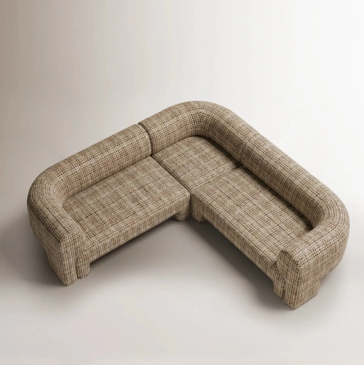 Isn&rsquo;t she lovely? Meet our Josephine Pebble Tweed Corner Sectional. A nod to midcentury aesthetics, and reminiscent of the sofas we grew up with as kids, this sectional is designed for real life. 

Featuring hardwearing boucl&eacute; upholstery
