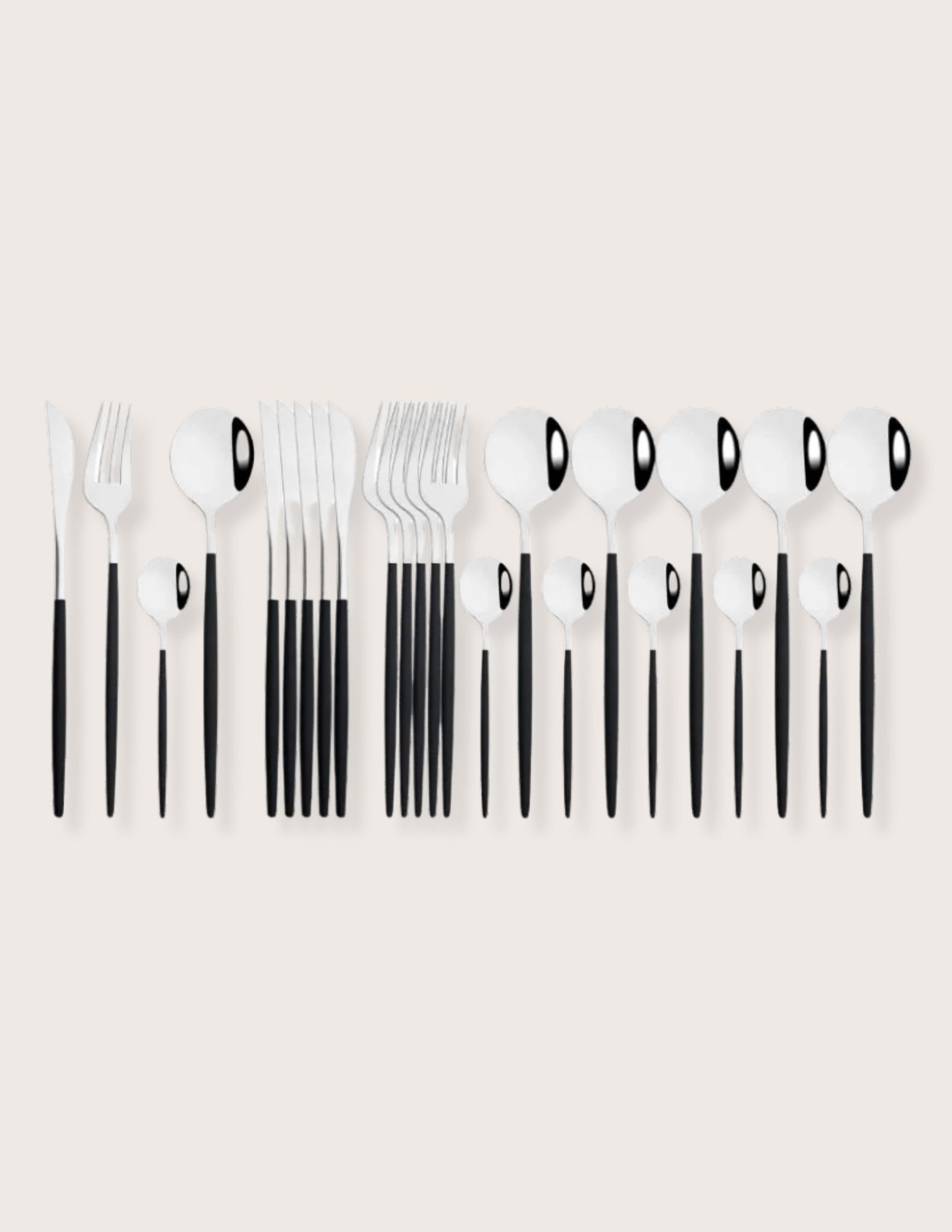 Devonshire Silver and Black Flatware Set thumbnail.jpg