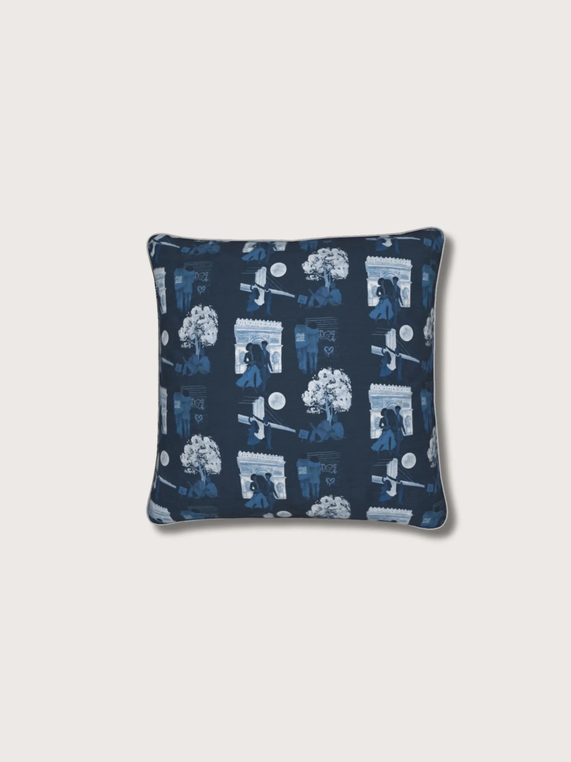 Black Lives Matter Chinoiserie Indigo Pillow