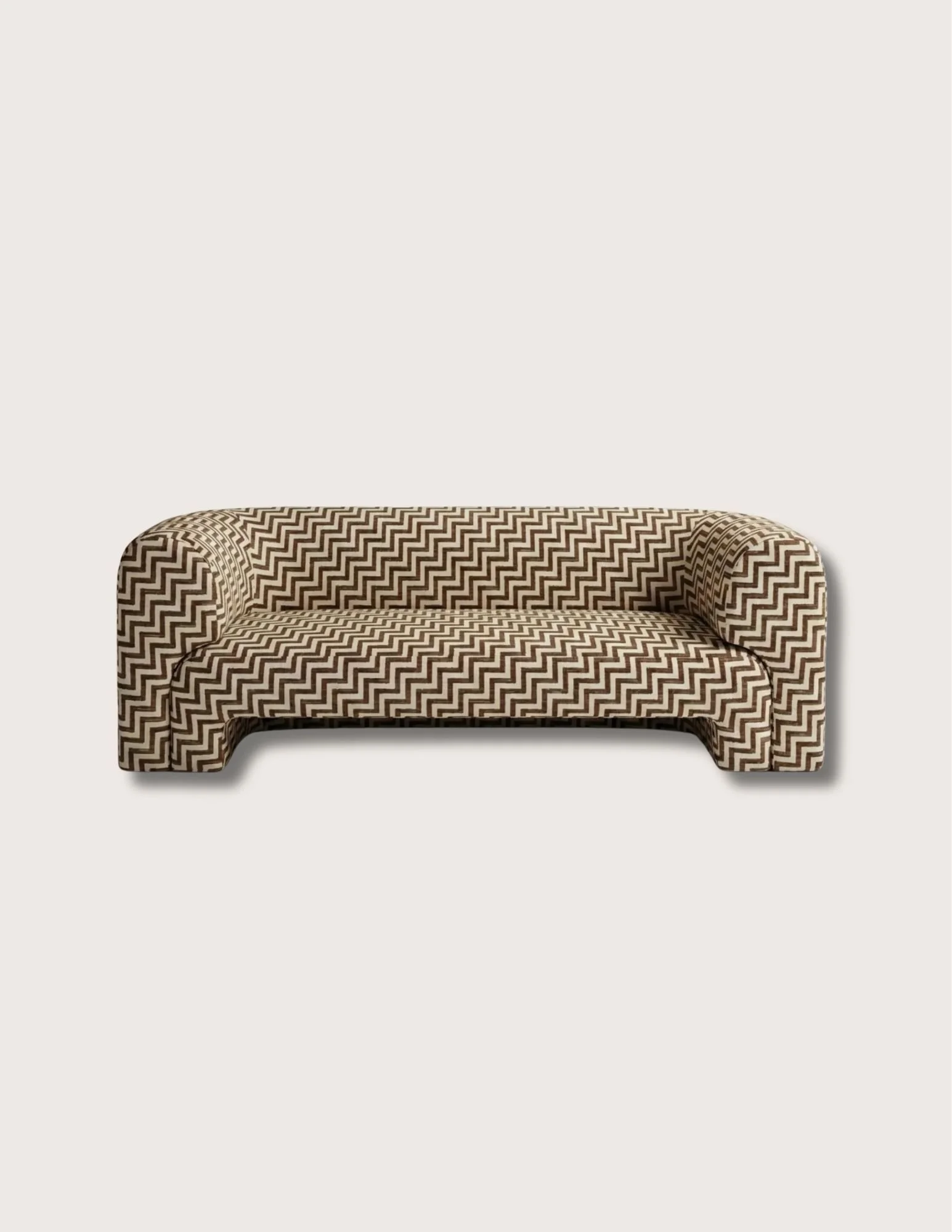 Josephine Teak Chevron Sofa