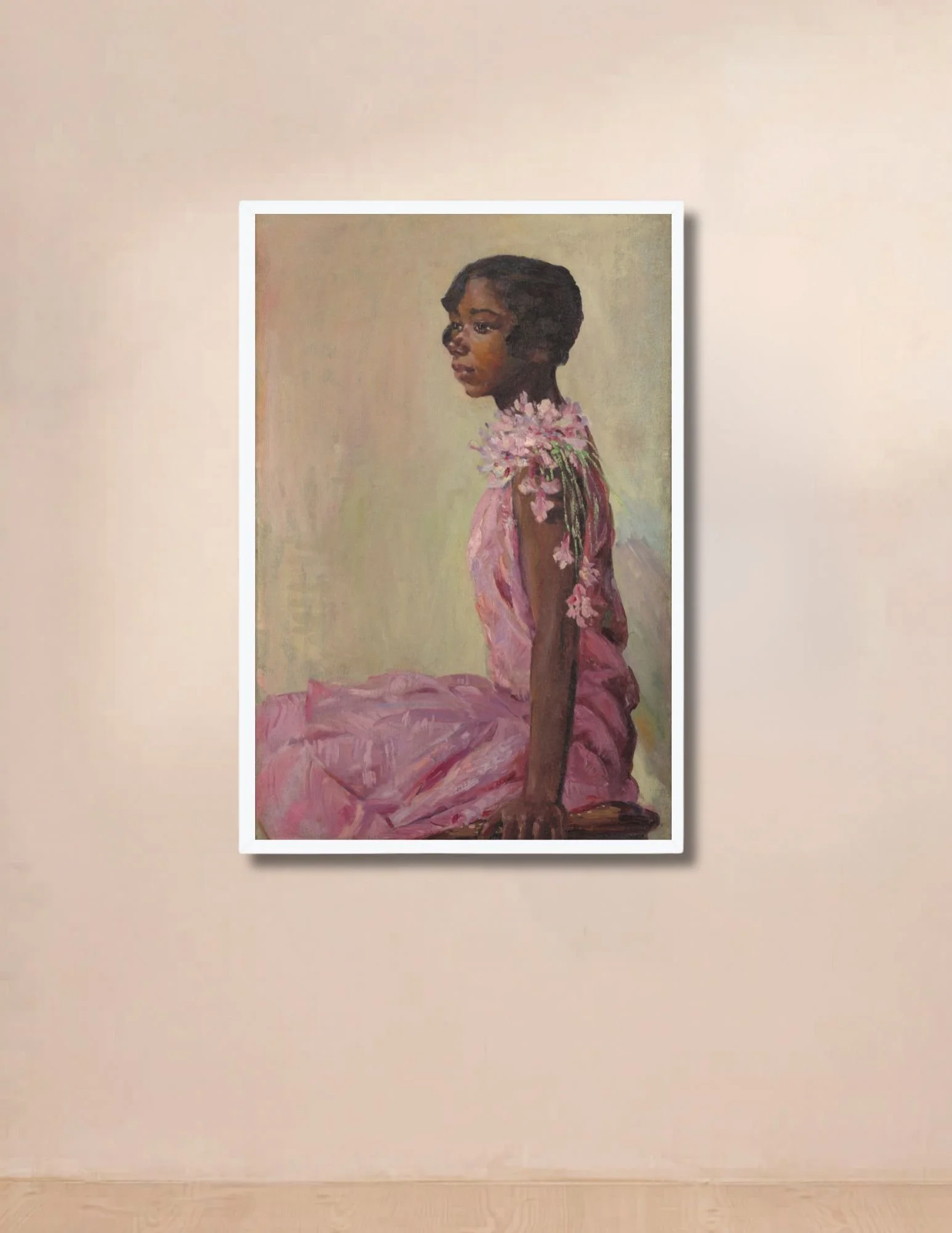 Girl in Pink Dress_Laura Wheeler Waring white frame.jpg