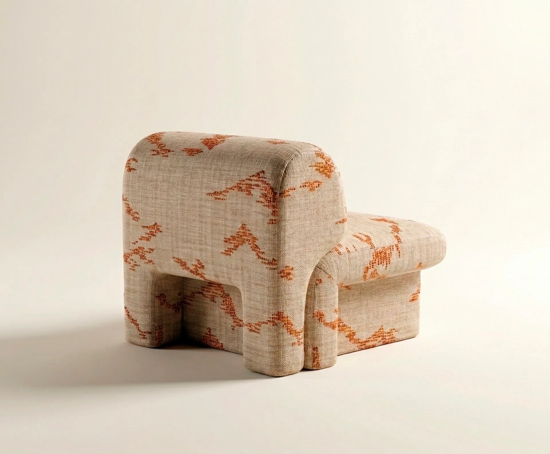 Josephine Rust Jacquard Lounge Chair back.jpg