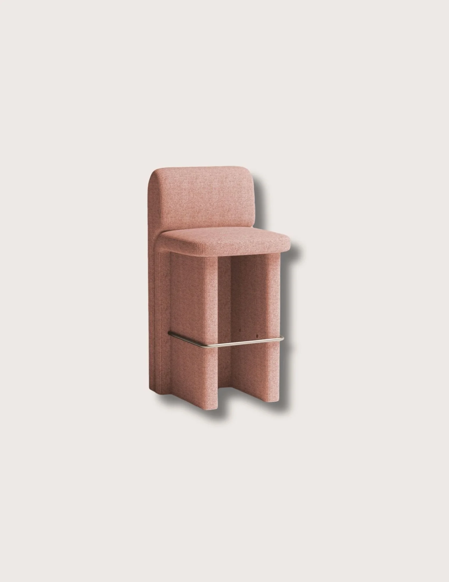 Josephine Pink Chenille Bar Chair