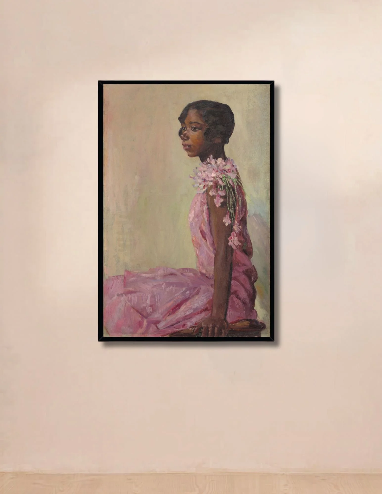 Girl in Pink Dress_Laura Wheeler Waring black frame.jpg