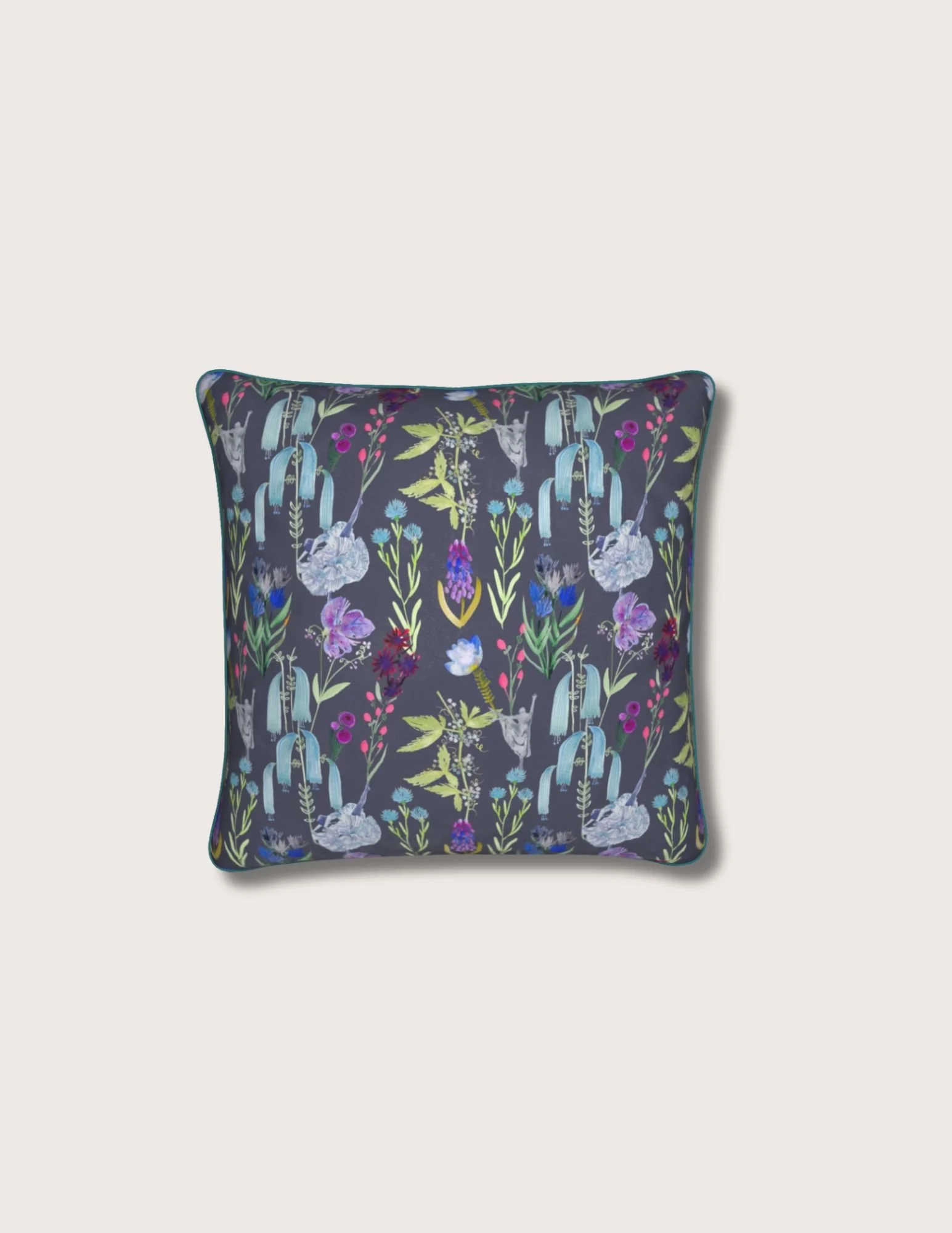 Dunham Ocean Watercolor Velvet  Pillow