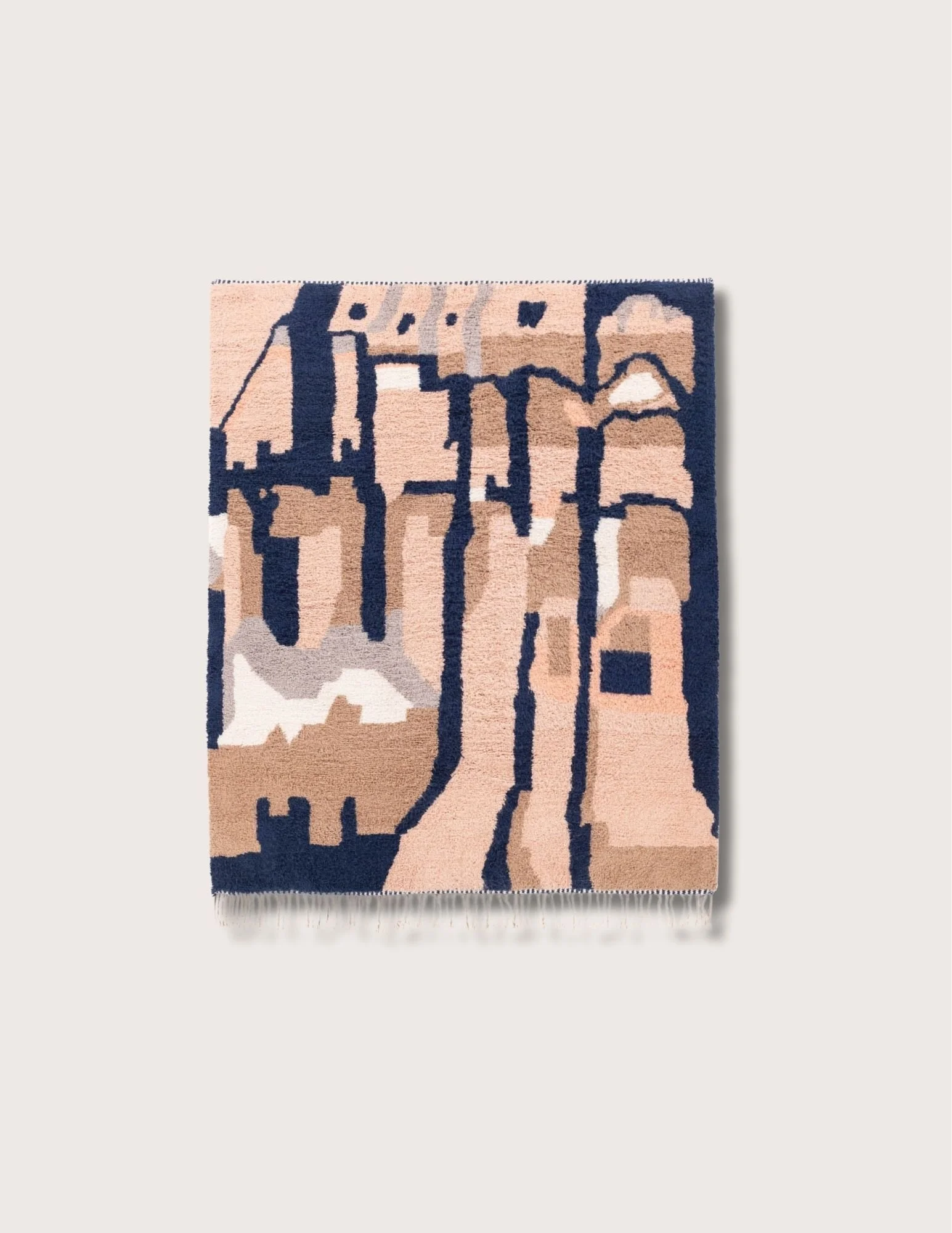 Ridgeway Peach and Black Wool Moroccan Rug