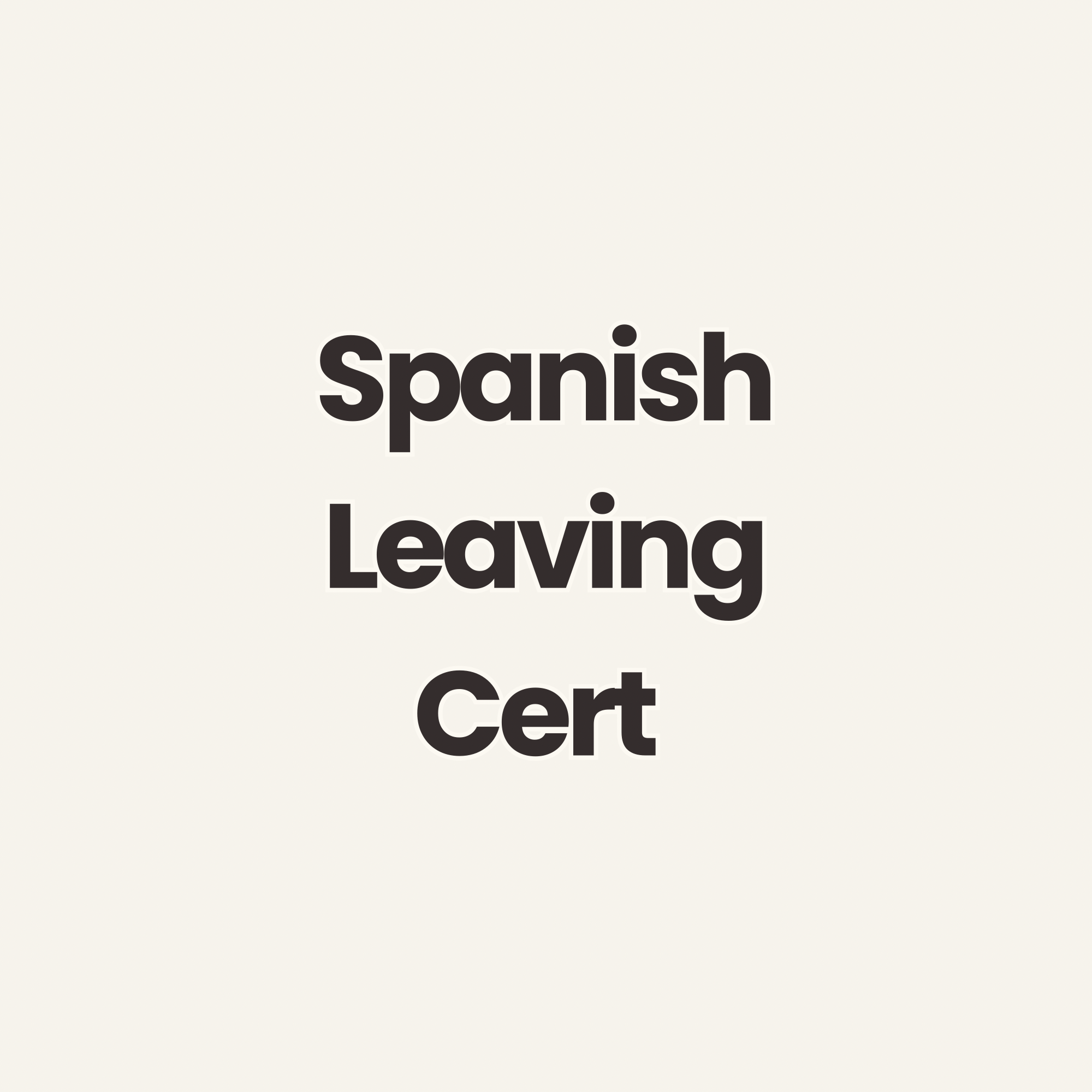 Text reading 'Spanish Learning Certificate' in black on a light background.