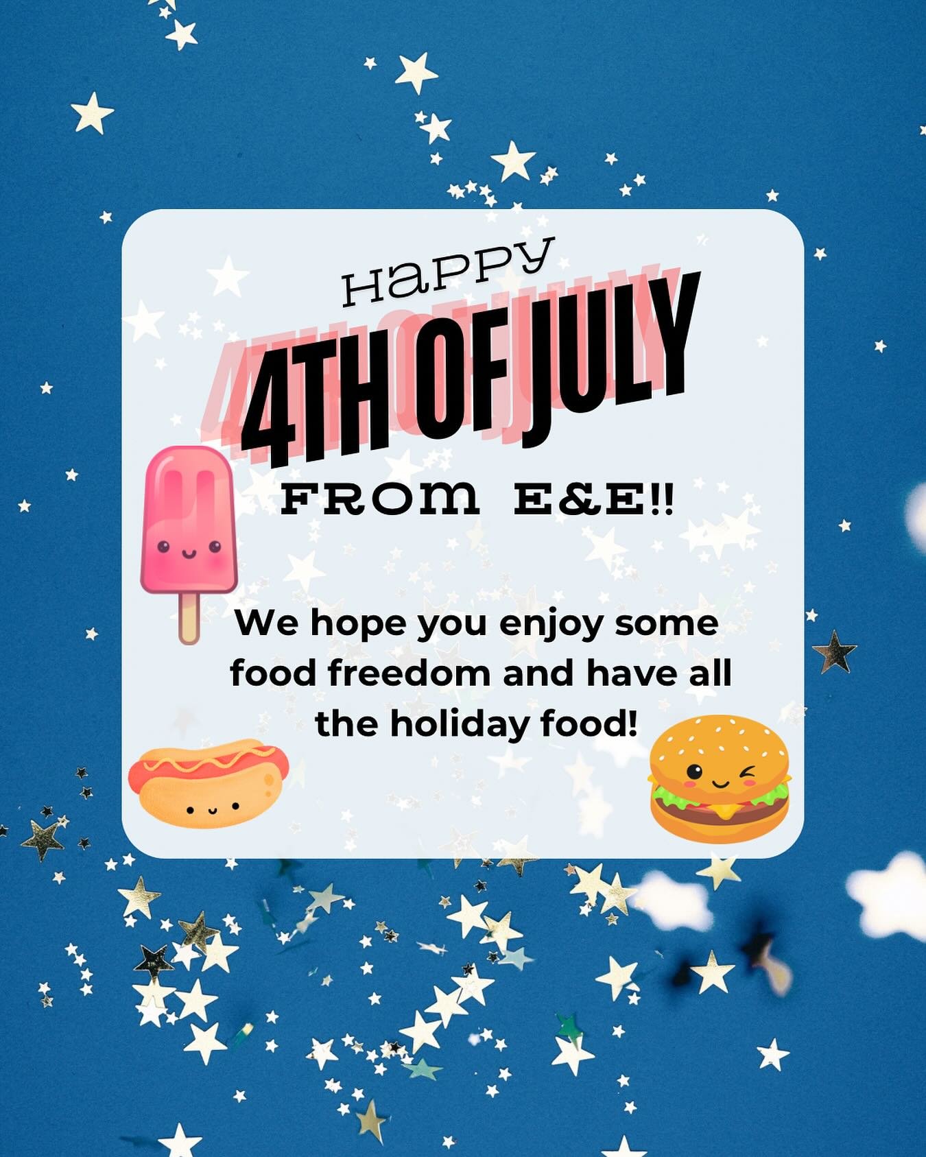 We hope you honor your cravings for the holiday without shame! ✨🎇🎆🌭🍉