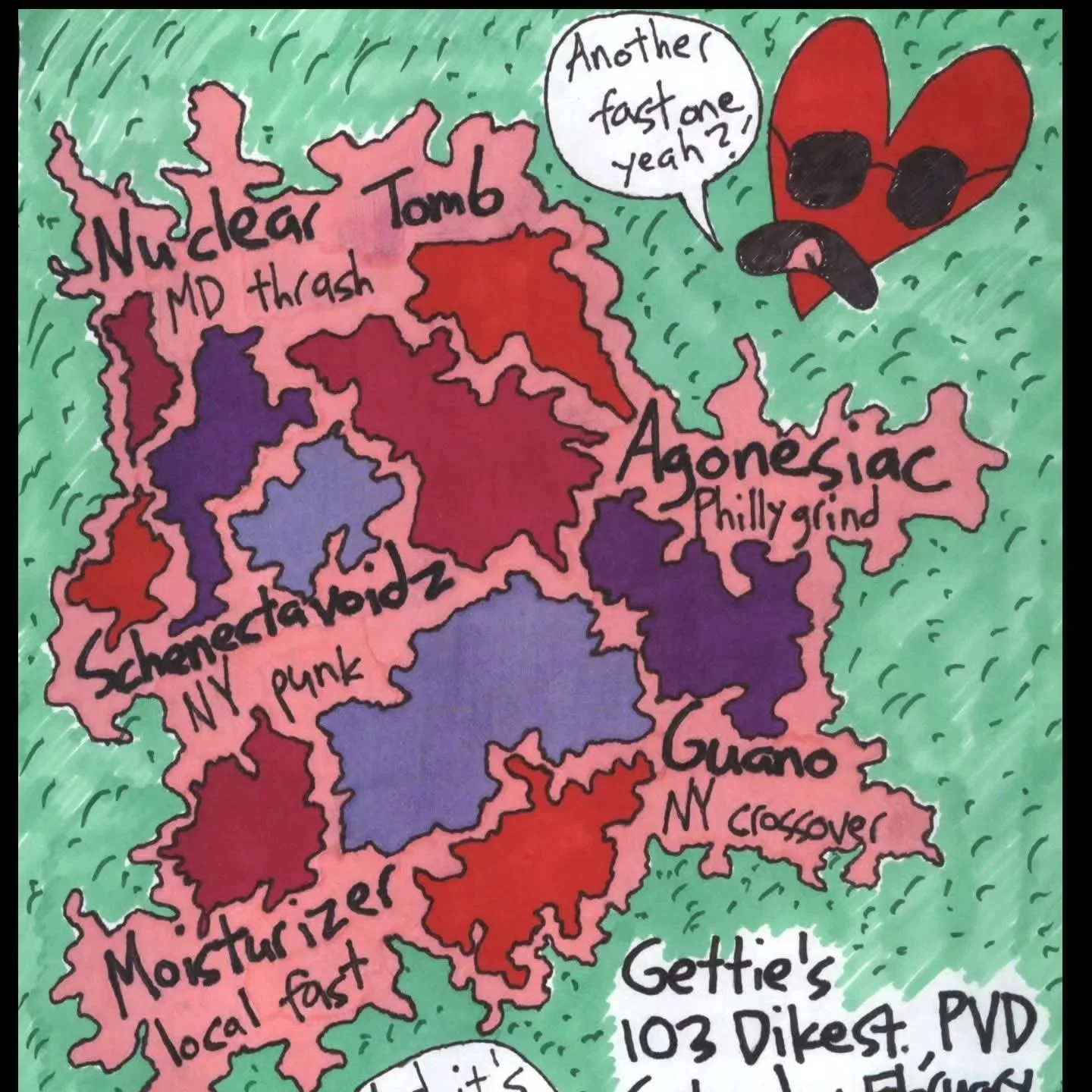 Nuclear Tomb, Schenectavoidz, Agonesiac, Moisturizer, & Guano