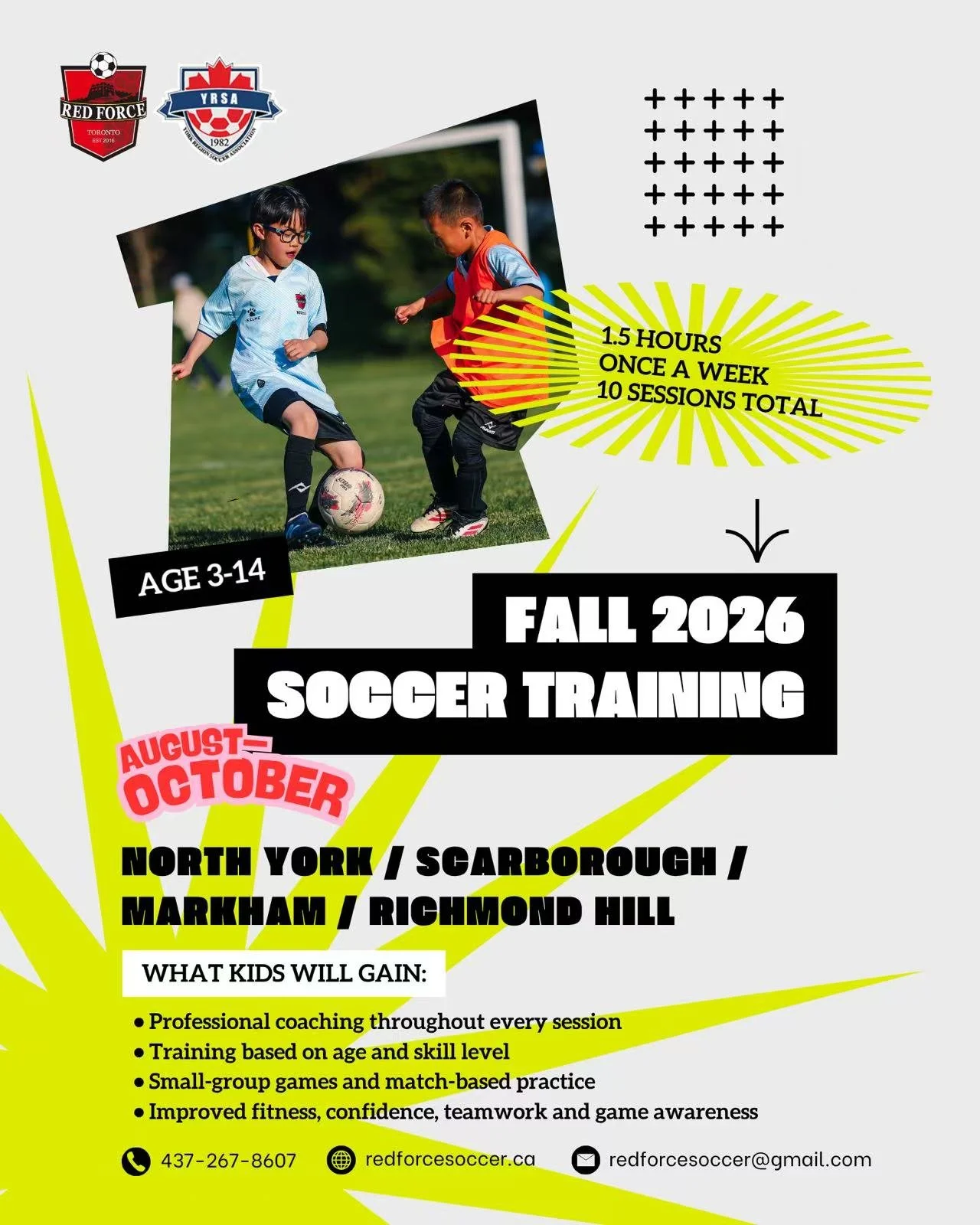 2026 Outdoor Soccer Enrolment Credit – $150