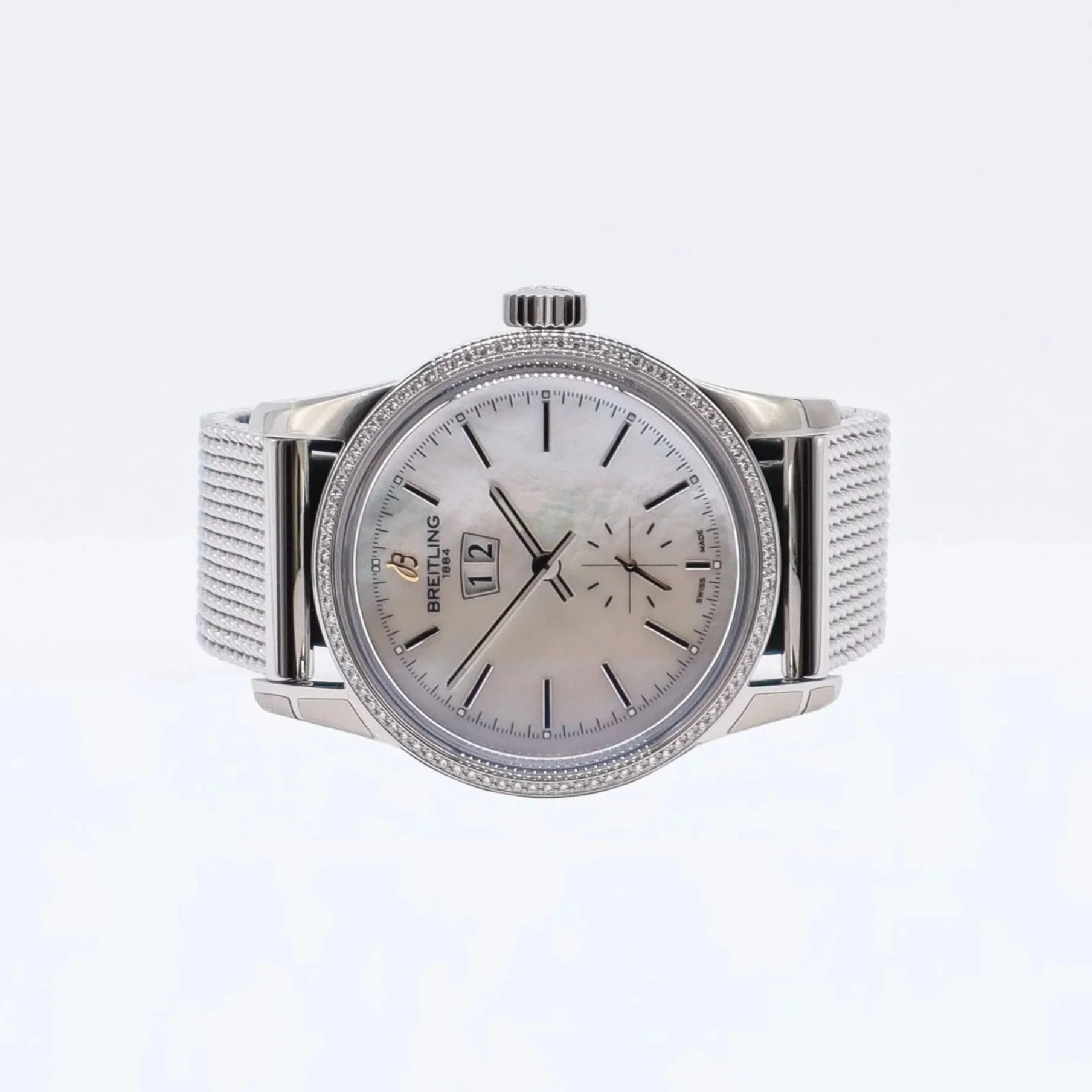 Breitling Transocean 38 | Mother of Pearl | Diamond Bezel | Year 2023 | New & Unworn