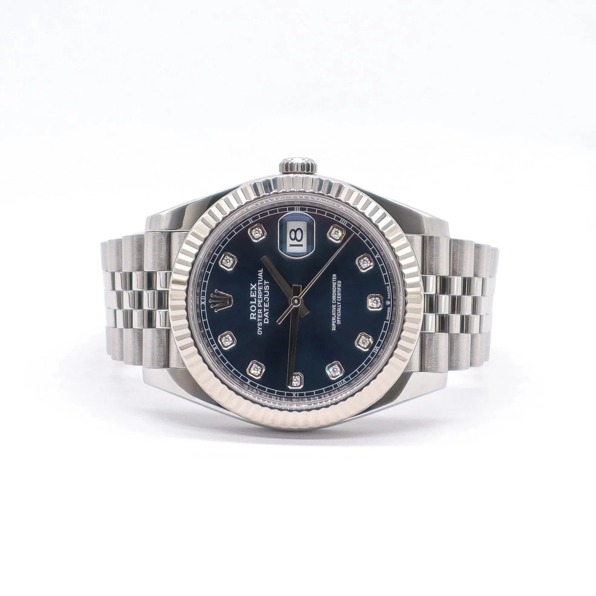 Rolex Datejust 41 | "Bright blue set with diamonds" | Year 2022-02